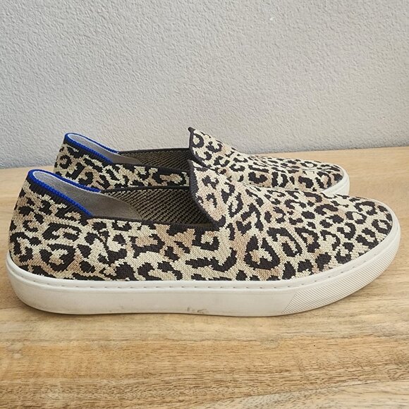 EUC Rothy's The Sneaker Women's Size 9.5 Camo Cat Leopard Slip On Comfort Shoes - Picture 1 of 11